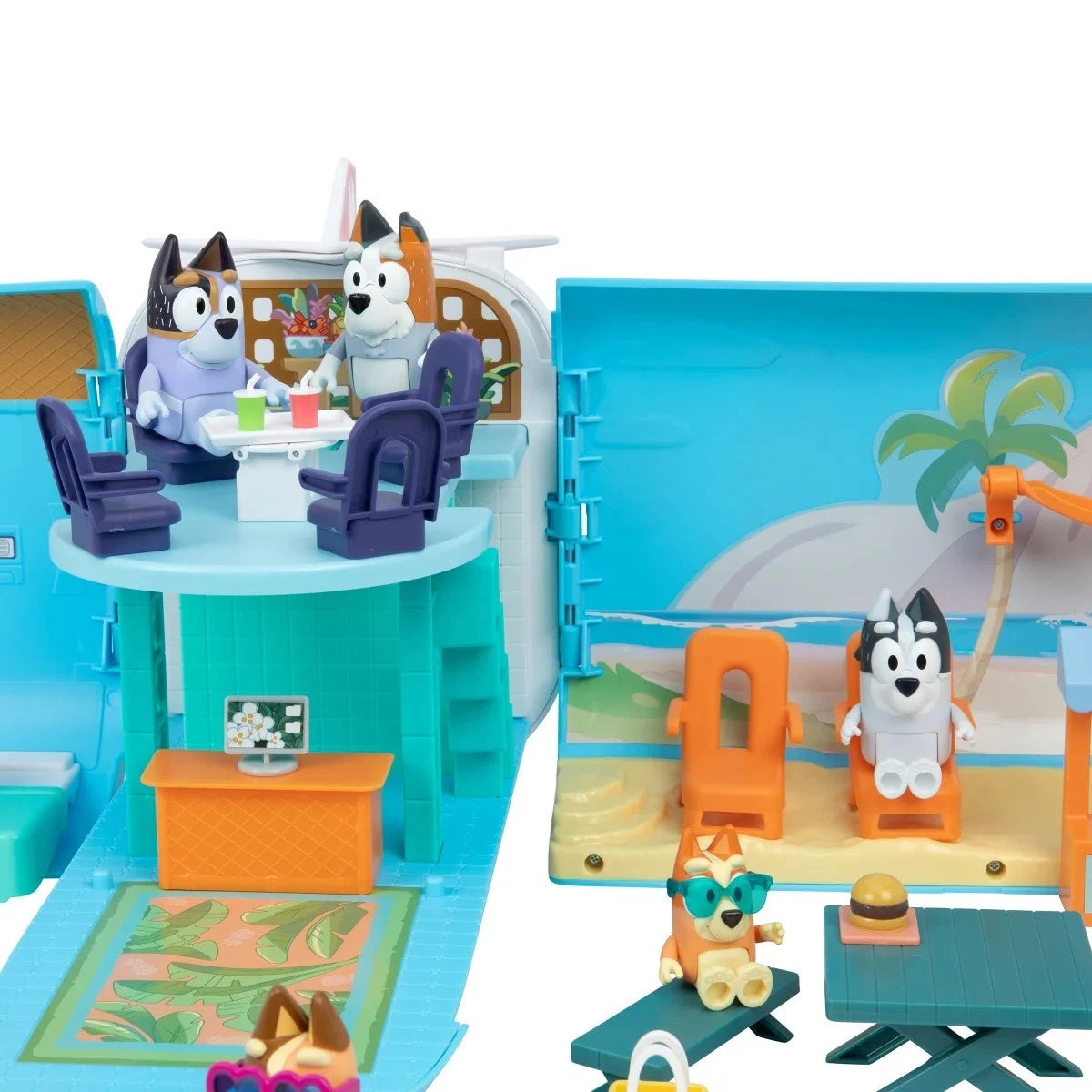 Bluey's 3-IN-1 Transforming Plane Mega Set S13 Ultimate Family Trip Playset, 42p