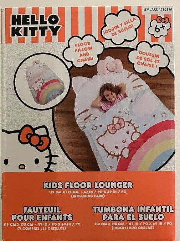 New Kids Floor Lounger Floor Pillow & Chair, Choice Bluey or Spiderman 47"X69"