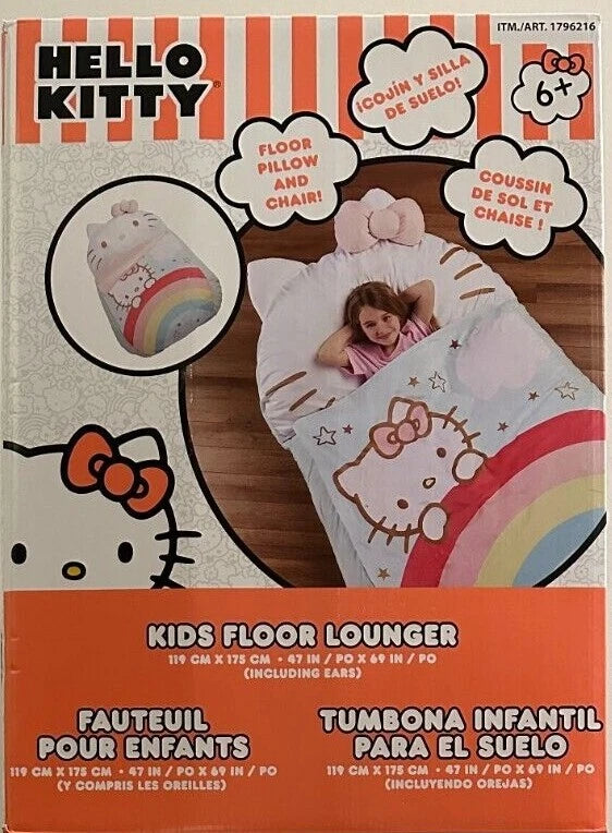 New Kids Floor Lounger Floor Pillow & Chair, Choice Bluey or Spiderman 47"X69"