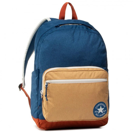 Converse Go 2 Backpack 24 Liter Capacity, 10018975-A01 Beige/Navy Blue/Orange
