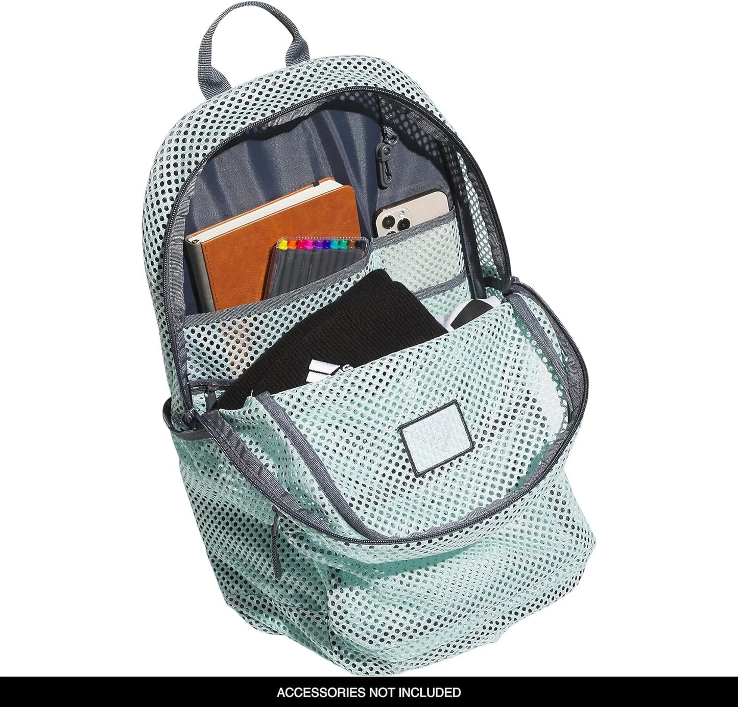 adidas Hermosa II Mesh Training Backpack, 5157573 Semi Flash Aqua Blue/Onix Grey
