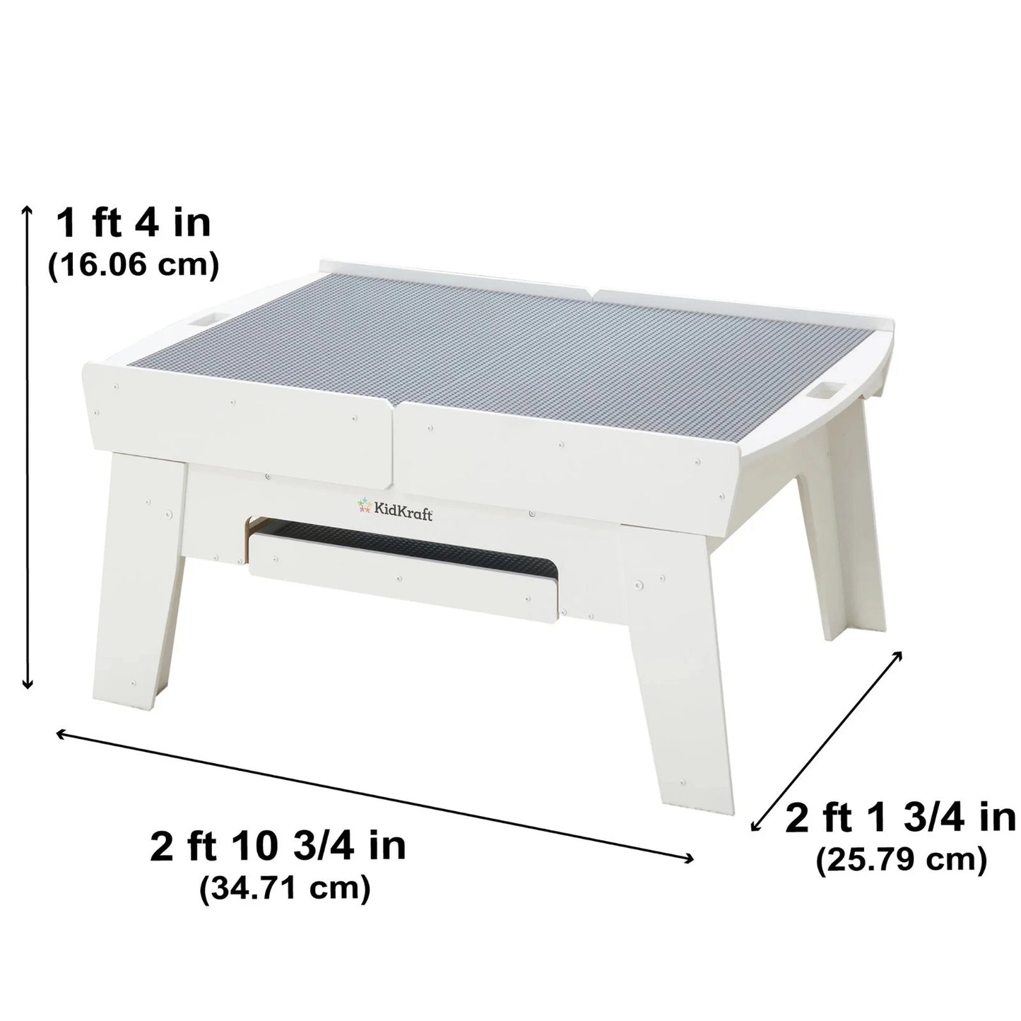 New Kidkraft Building Bricks Play N Glow Activity Table W/210 Brick, White 20678