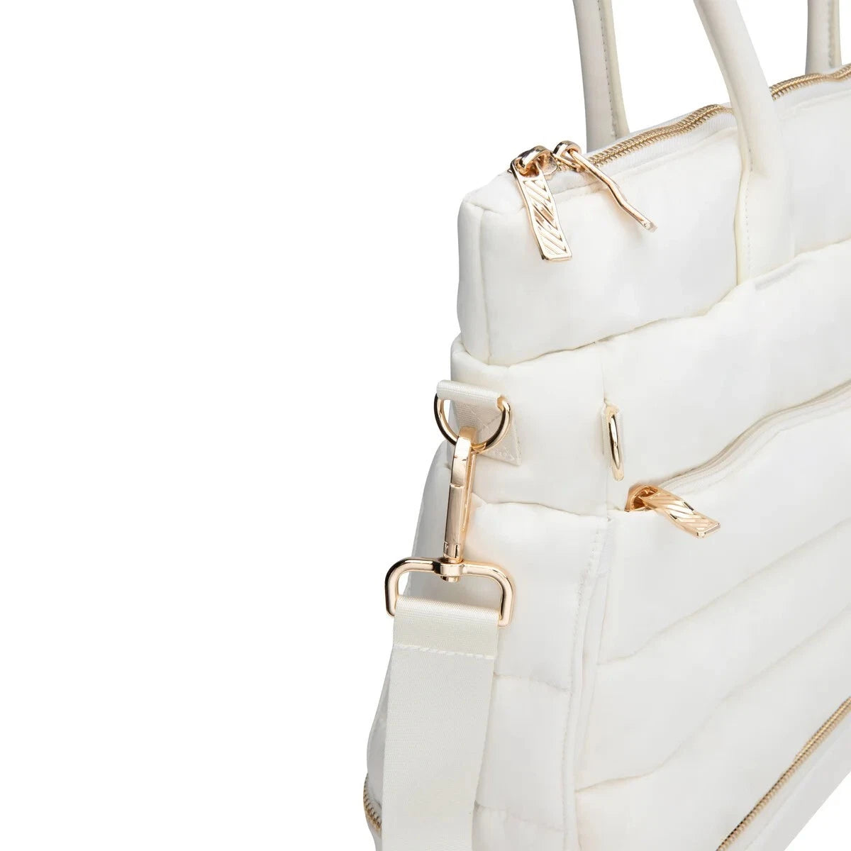 New iPack Puffy Fashion Tote Bag, Choice Cream/Black, 17.3"Wx19.3"Lx6.1"H Viral