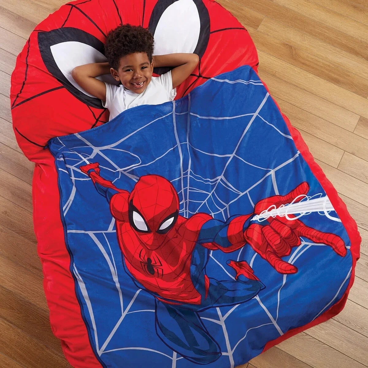New Kids Floor Lounger Floor Pillow & Chair, Choice Bluey or Spiderman 47"X69"