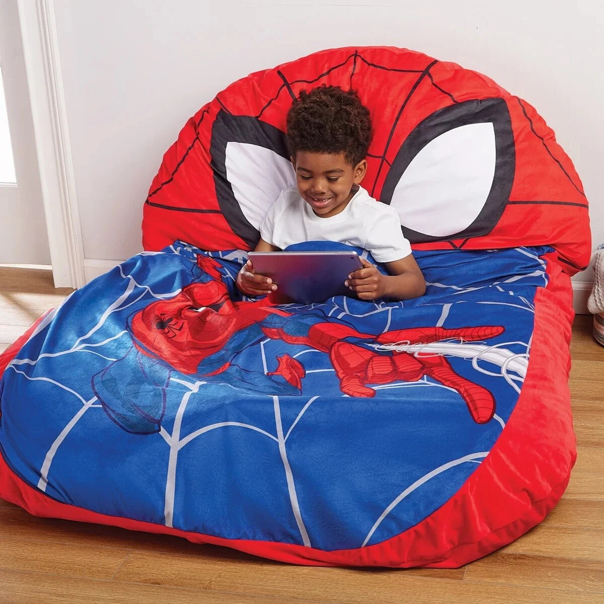 New Kids Floor Lounger Floor Pillow & Chair, Choice Bluey or Spiderman 47"X69"