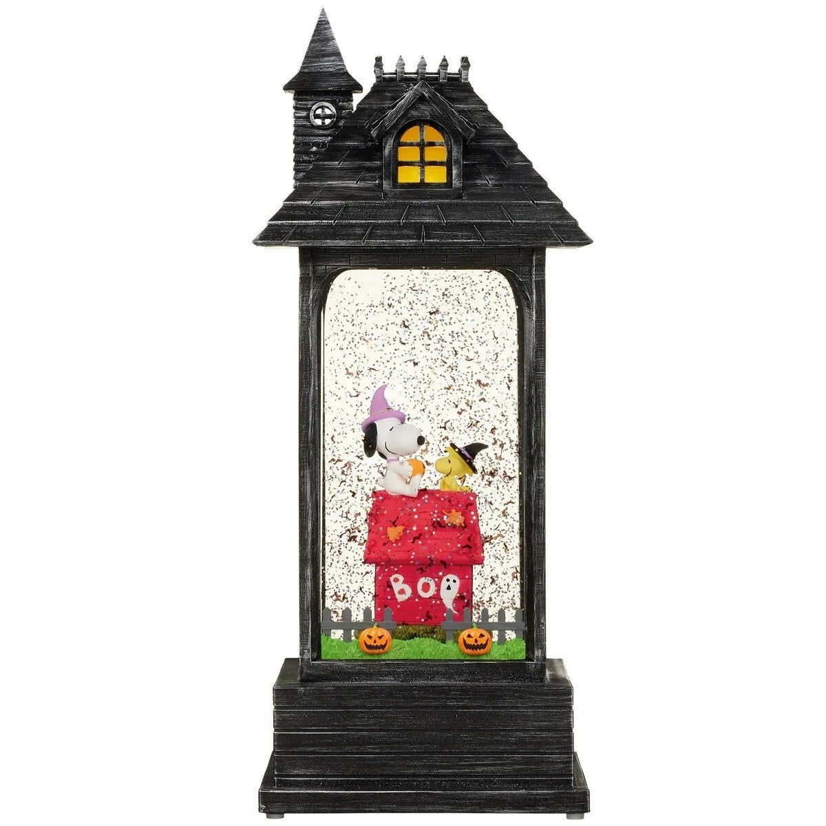 Peanuts Snoopy Halloween Swirling Glitter 14" Lantern with Lights & Music,