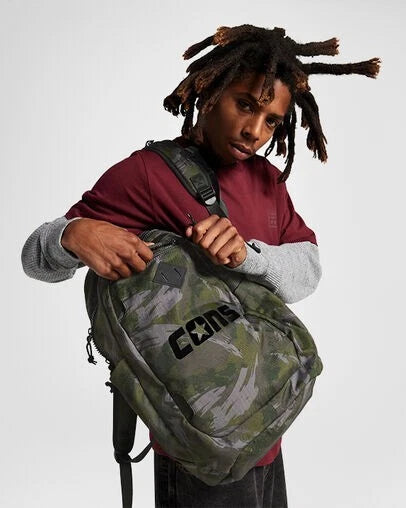 Converse Unisex Camo Utility Backpack, 10026020-A01 Camo/ 11" L x 5" W x 17" H