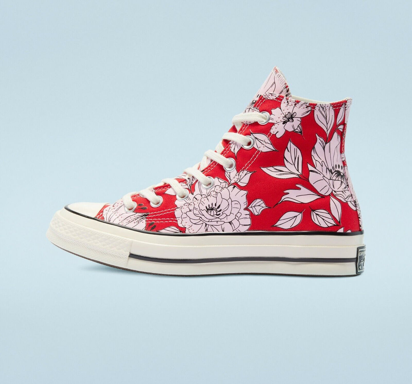 Women's Converse Chuck 70 Vintage Floral Hi Top Shoe, 568373C Multiple Sizes University Red/Cherry Blossom