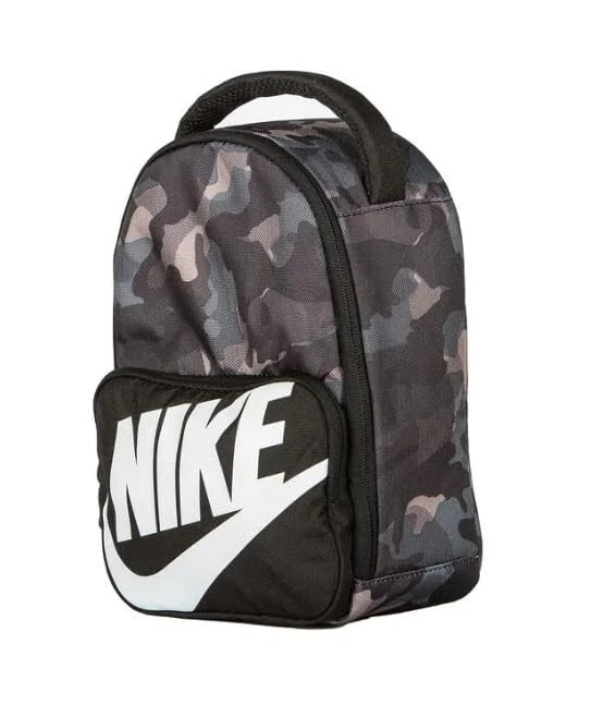 Nike Classic Fuel Pack Insulated Lunch Bag W/ID Window, 9A2901 G33 Blk/Grey Camo