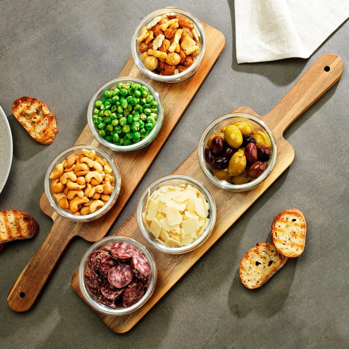 Home Essentials Table Setter Acacia Wood Serving Set, 2-pack Model 9928, 1759345