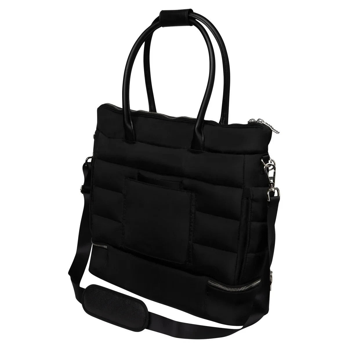 New iPack Puffy Fashion Tote Bag, Choice Cream/Black, 17.3"Wx19.3"Lx6.1"H Viral