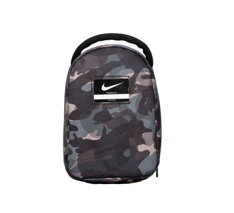 Nike Classic Fuel Pack Insulated Lunch Bag W/ID Window, 9A2901 G33 Blk/Grey Camo
