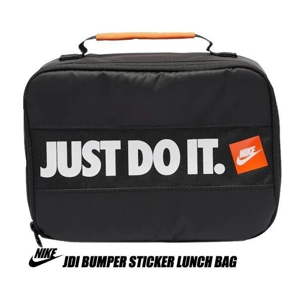 Nike Just Do It Bumper Sticker Fuel Pack Insulated Lunch Bag, 9A2840 023 Black L