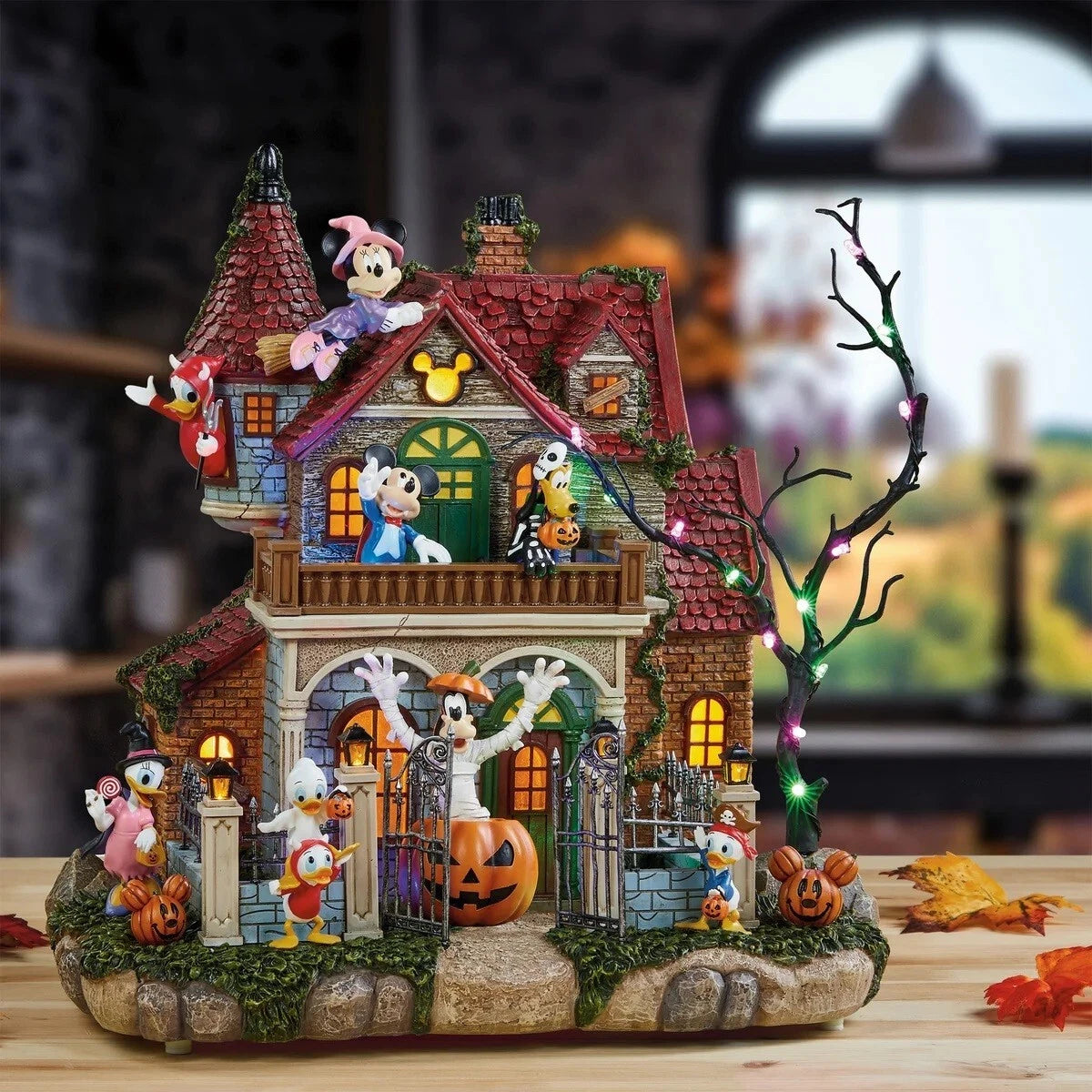 New Disney Halloween Haunted Party House with Lights & Music, Whole Gang House