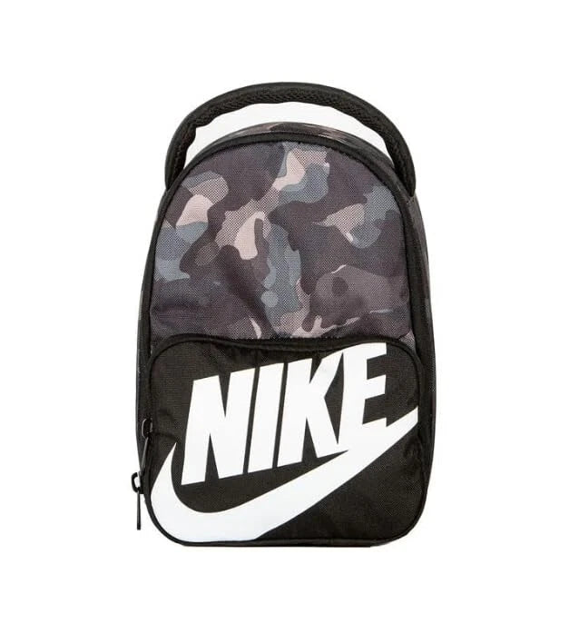 Nike Classic Fuel Pack Insulated Lunch Bag W/ID Window, 9A2901 G33 Blk/Grey Camo