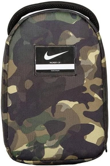 Nike Classic Fuel Pack Insulated Lunch Bag W/ID Window, 9A2901 E1X BlkGreen Camo