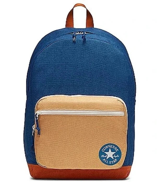 Converse Go 2 Backpack 24 Liter Capacity, 10018975-A01 Beige/Navy Blue/Orange