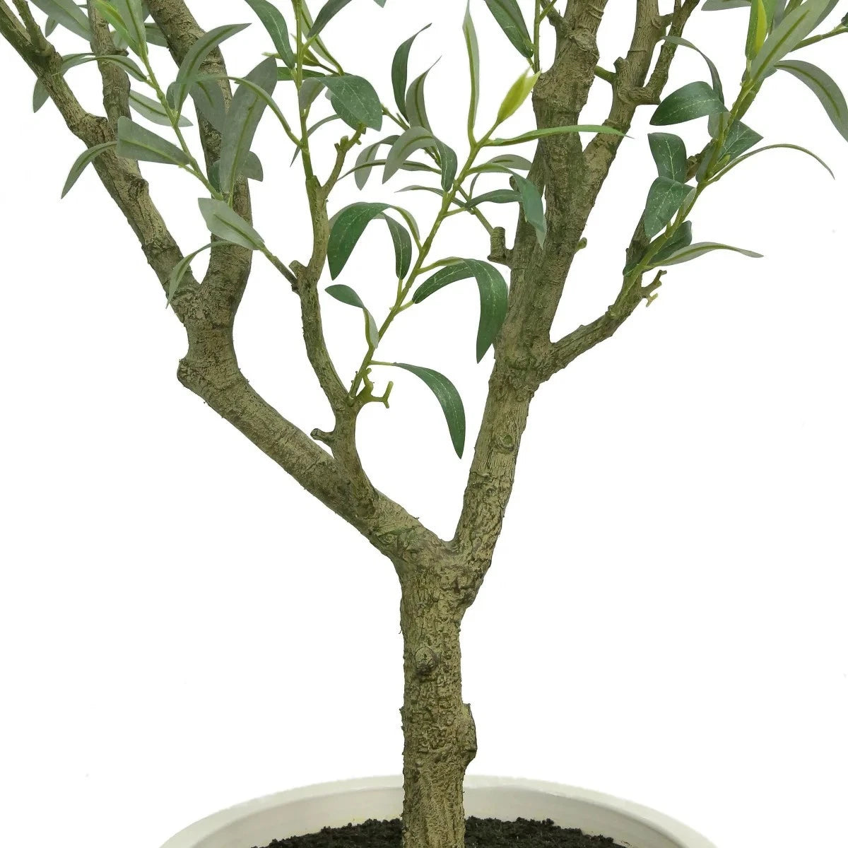 New CGH Artificial Faux 6.5’ Olive Tree w/French Crock Planter, 1695672