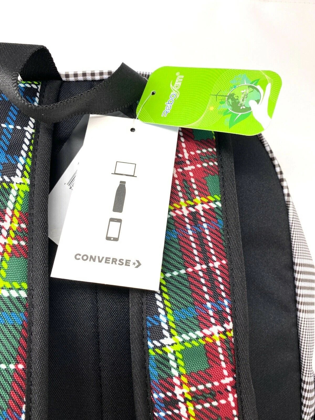 Converse Go 2 Patterned Check Backpack 24 Liter Capacity, 10019901-A01