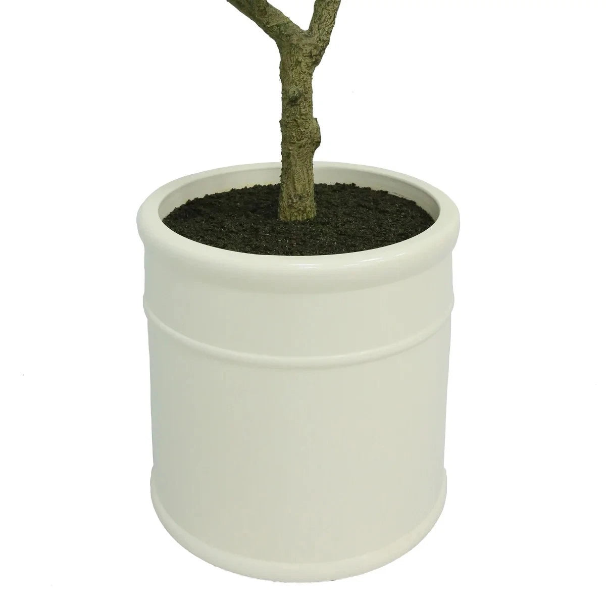 New CGH Artificial Faux 6.5’ Olive Tree w/French Crock Planter, 1695672