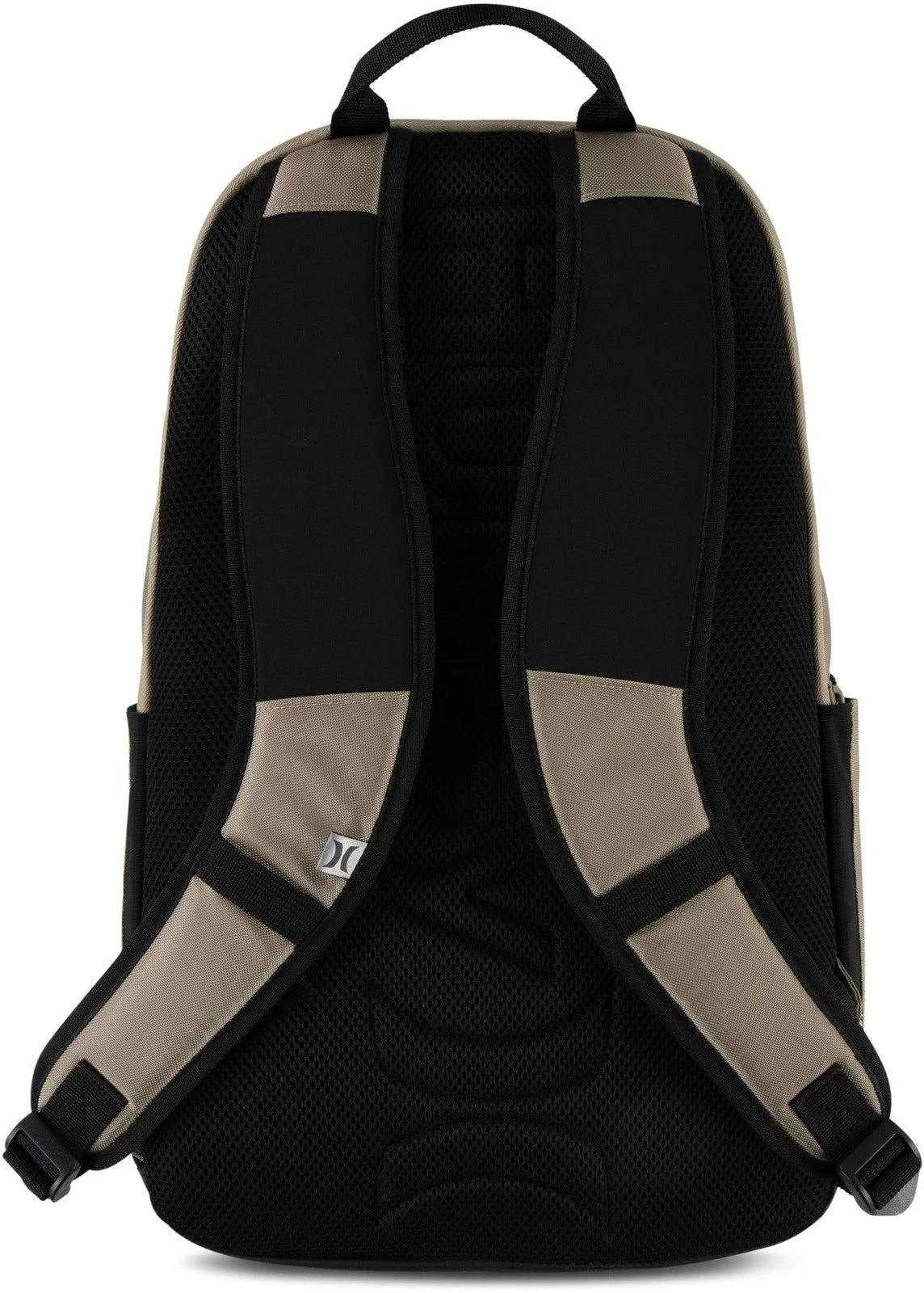 New Hurley Rider Backpack Khaki & Black Laptop & Bottle Pockets, 9A7386-X1T O/S
