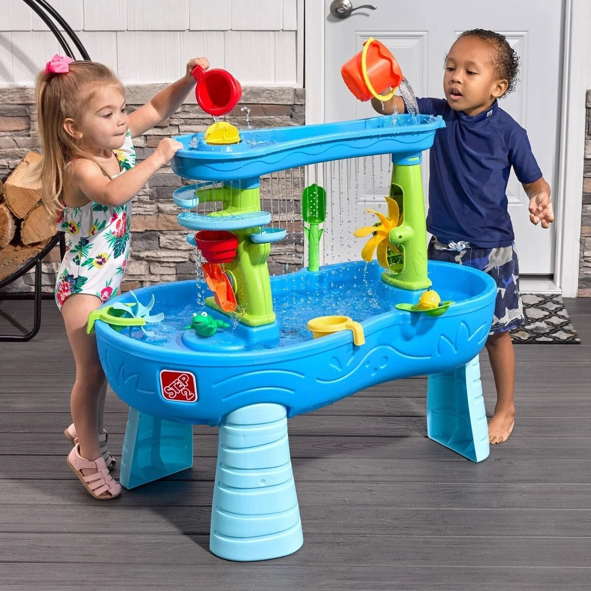 Kids Step2 Double Rain Showers Splash Water Table, 421500 NIB 1572639 NEW