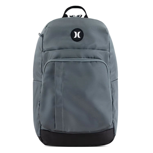 New Hurley Rider Backpack Gray & Black - Laptop & Bottle Pockets, 9A7386-0A1 O/S