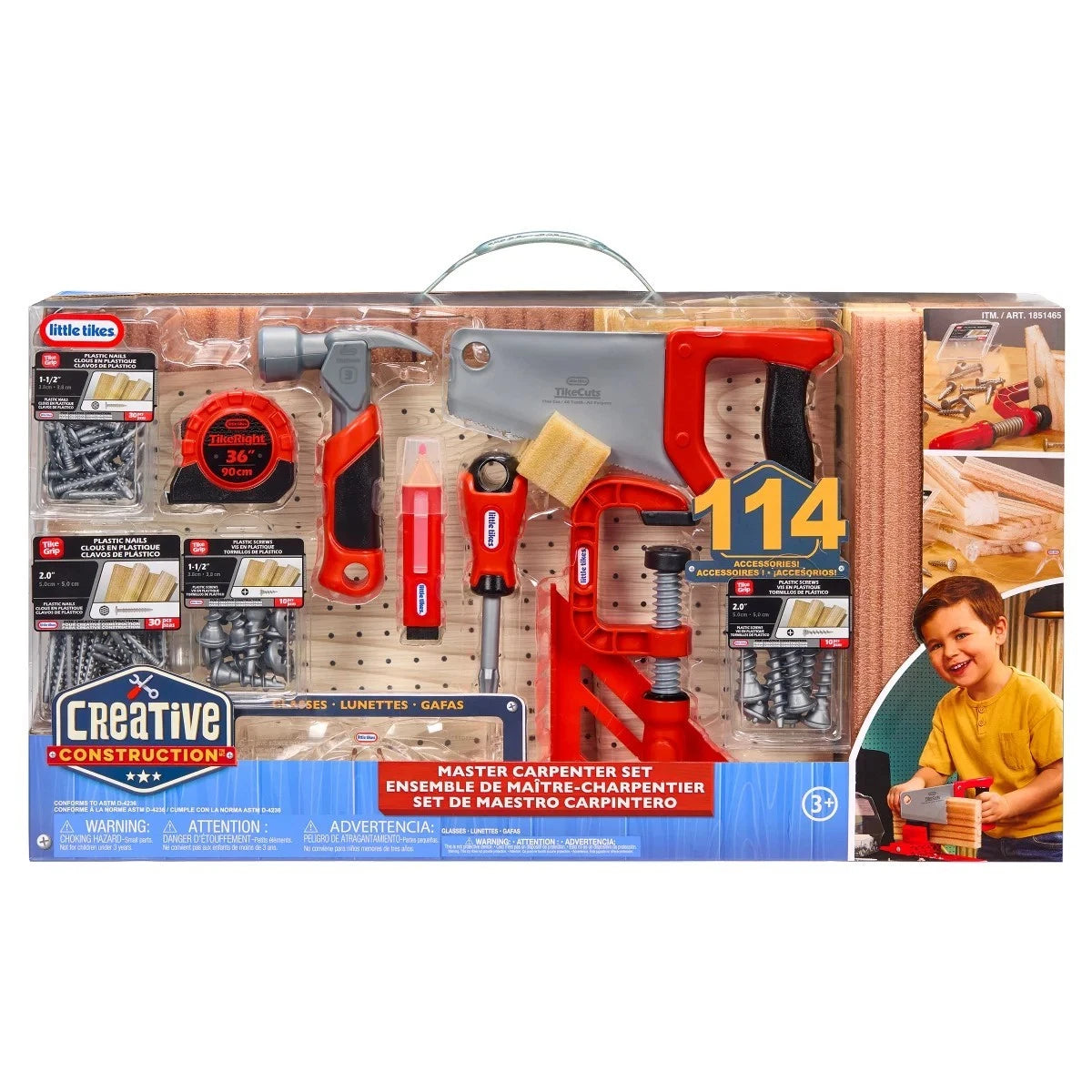 New Little Tikes Creative Construction Master Carpenter 114pc Set Bundle 1851465