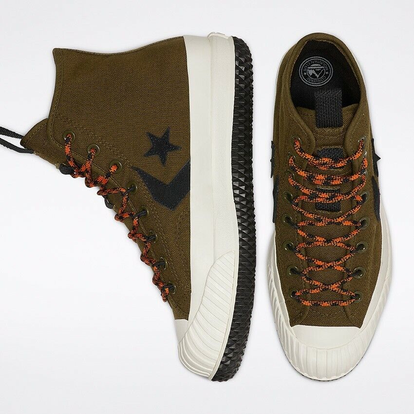 Converse Bosey MC Hi Boot, 166222C Multiple Sizes Surplus Olive/Campfire Orange/